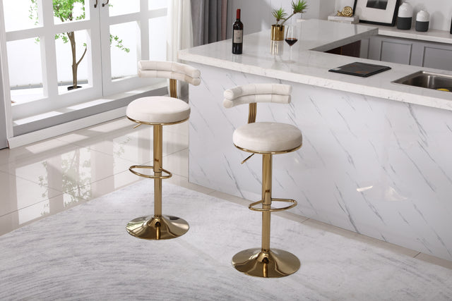 Bar Stools with Back and Footrest Counter Height Dining Chairs (2PCS/CTN)
