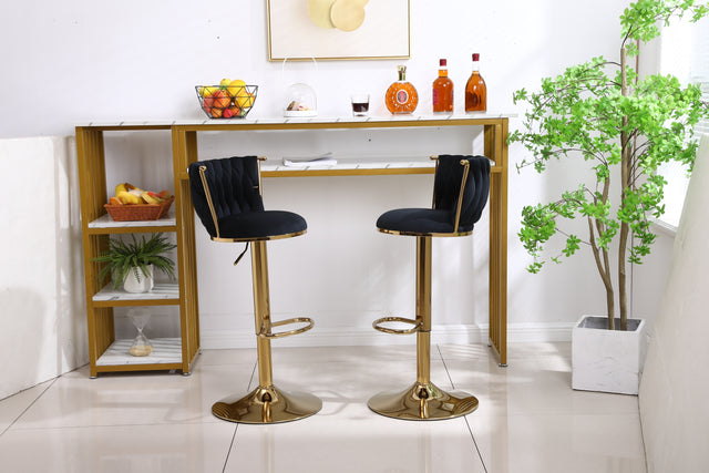 Bar Stools with Back and Footrest Counter Height Dining Chairs (2PCS/CTN)