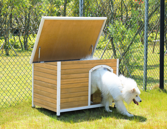 Wooden Dog Houses Weatherproof for Small Dog Medium Dog Large Dogs Outdoor Dog Kennel with Raised Feet