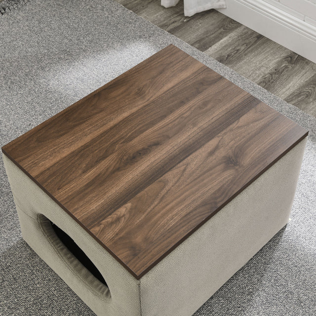 [Video] Welike Waterproof, oil-proof, scratch-proof 25"W Modern design hollow storage ottoman, upholstery, coffee table, two small footstools, easy storage and wide use