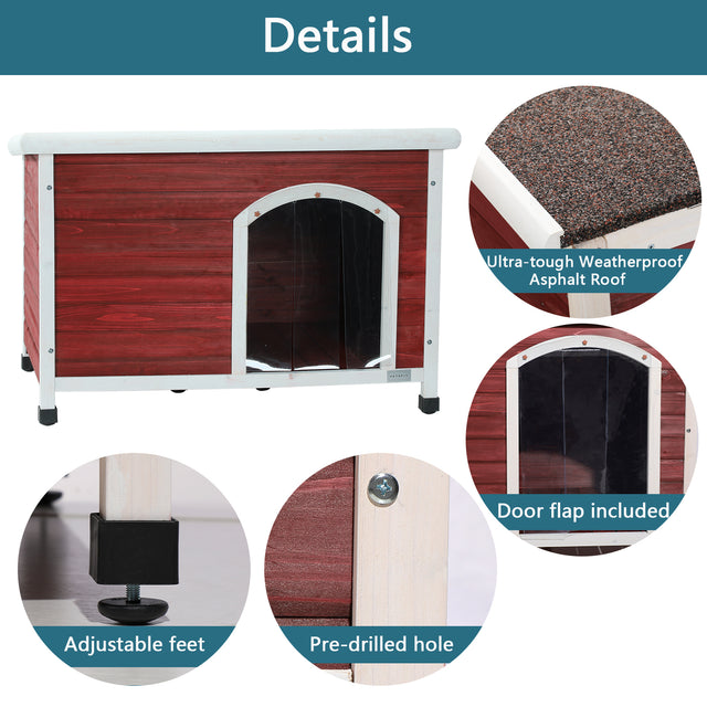 Wooden Dog Houses Weatherproof for Medium Dog