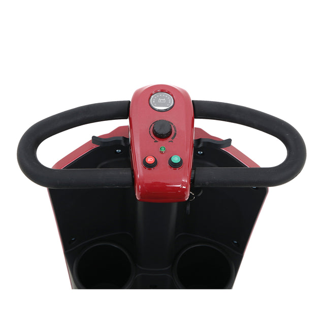 W429S00032 PATRIOT RED Outdoor compact mobility scooter with windshield