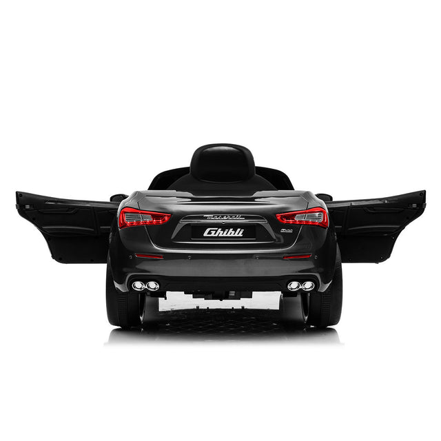 2V Kids Ride On Car, Electric Vehicle with Remote Control, MP3, USB, Music, Horn, LED Lights, Openable Doors, Black