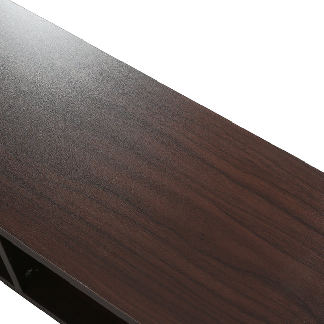 Shallow Floating TV Console, 60", Walnut