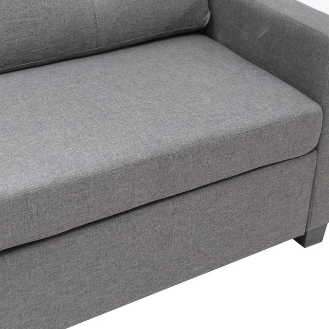 78.3" Convertible Sleeper Sofa Bed,Linen Pull Out Couch with Storage Chaise,Sleeper Counch with Memory Foam Mattress for  Small Space Living Room Bedroom Office,Gray