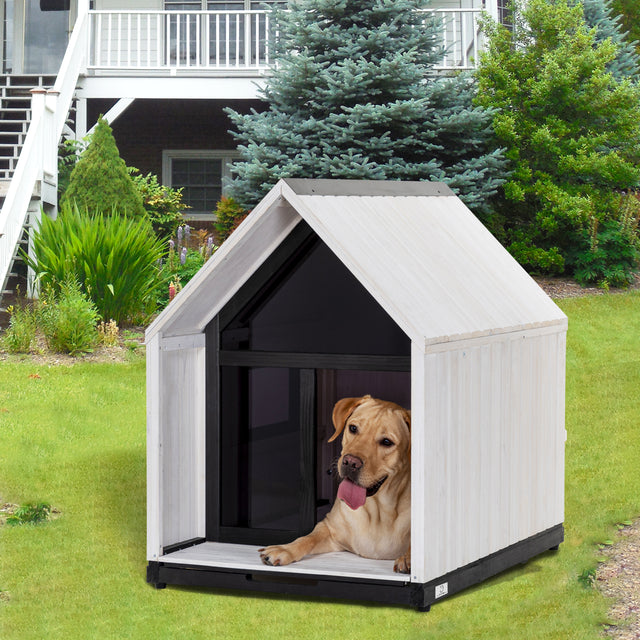 Outdoor Dog House, Sun Protection Dog Houses for Small Medium Large Sized Dogs, Weatherproof Dog House with Slide Out Floor for Easy Cleaning
