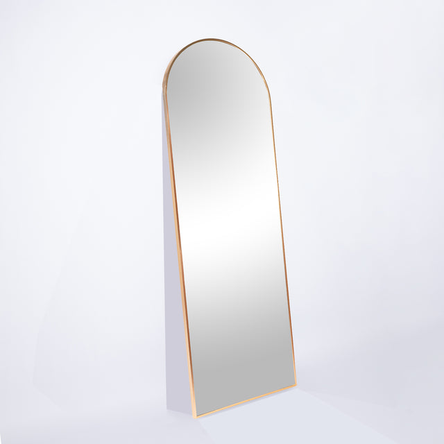 Gold 65 x 22 In Arch Stand full-length mirror