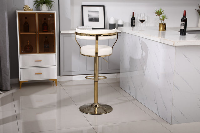 Bar Stools with Back and Footrest Counter Height Dining Chairs (1PCS/CTN)
