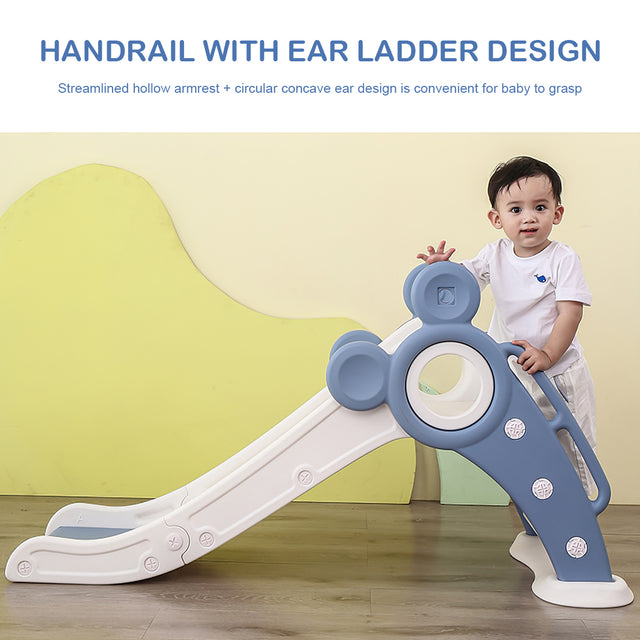 Children\'s Folding Slides with Stairs,Outdoor Small Children\'s Slide Toys Multifunctional Toys,Blue/  Toddler Folding Slide Plastic Kids Slide for Toddlers Age 1-3 Indoor Slide Children Climber Toy