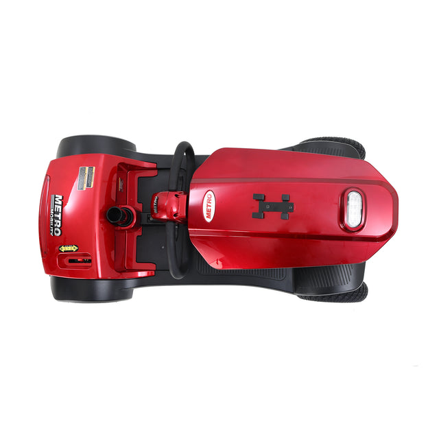 MAX PLUS RED W429S00020  4 Wheels Outdoor Compact Mobility Scooter with 2pcs*20AH Lead acid Battery, 16 Miles, Cuo Holders & USB charger Port