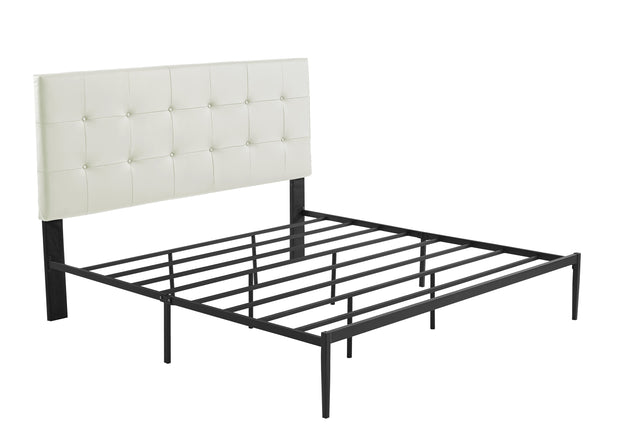 B112 King bed PVC cover haedboard with Sponge interlayer.  Strong iron frame with high temperature paint