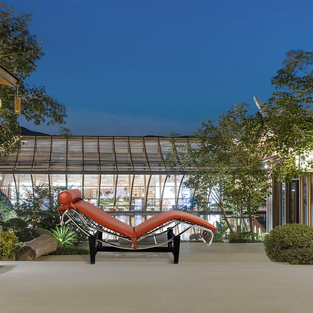 Le Corbusier LC-4 Style Replica Chaise Lounge Chair Mid Century Modern for living room/bedroom