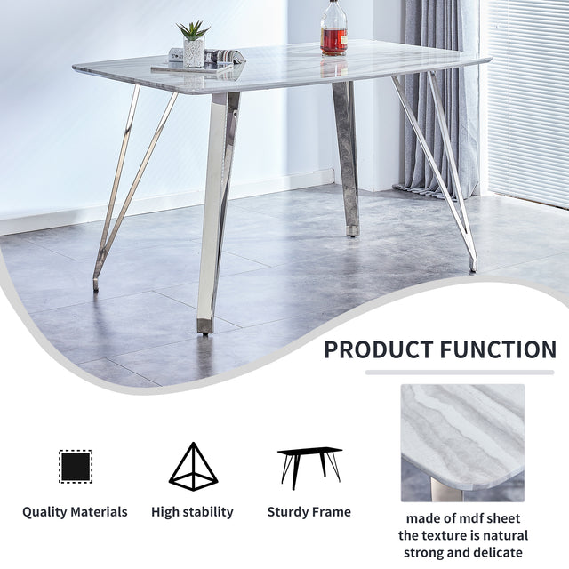 Bar table.Dining Table.Spacious MDF Top  Dining Table with plating Legs - Perfect for Bars and Gatherings at Home