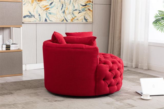 Modern  Akili swivel accent chair  barrel chair  for hotel living room / Modern  leisure chair  Red