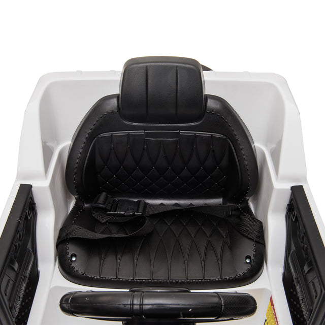 12V kids Ride On Jeep with Remote Control, Electric Car for Kids 3-6 Years, 3 Speeds, Music Story Playing, LED Lights, MP3 Player,White