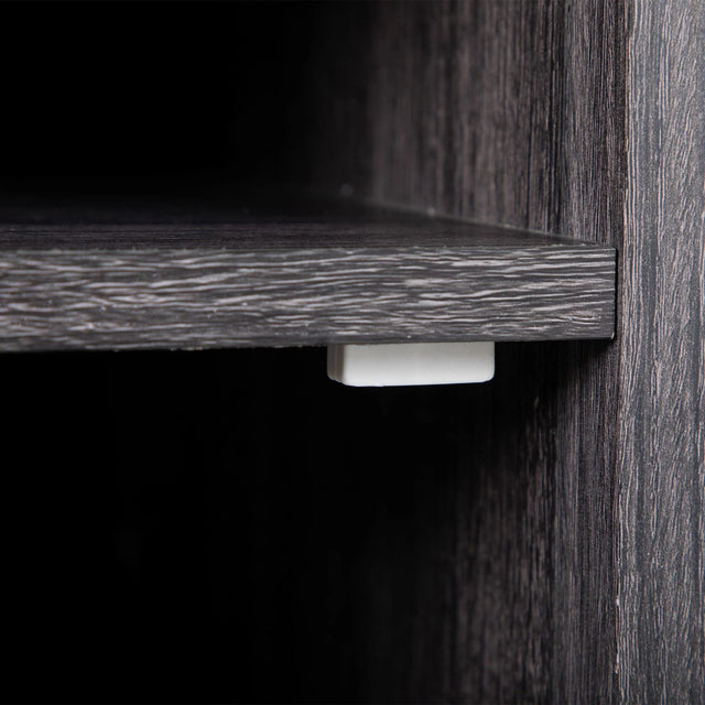 Nightstand with one-door storage cabinet and open shelf