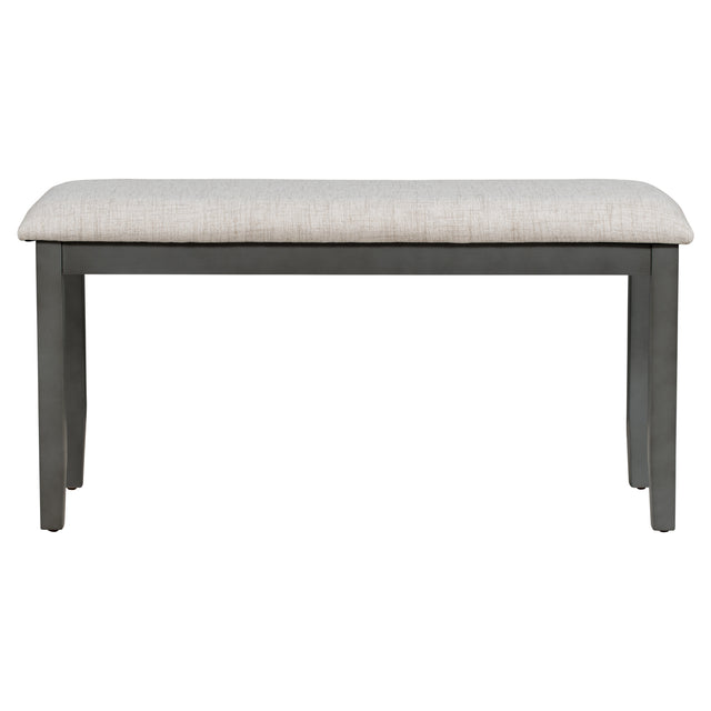 TREXM 6-Piece Dining Table and Chair Set with Special-shaped Legs and Foam-covered Seat Backs&Cushions for Dining Room (Gary)