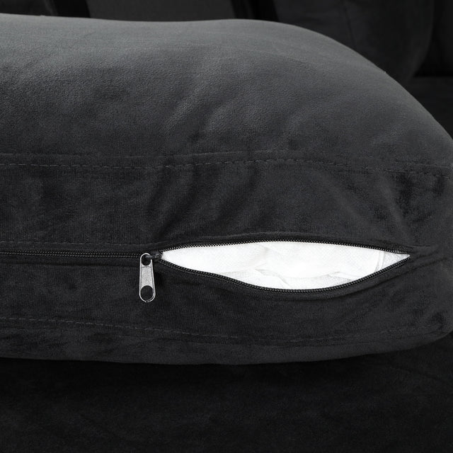 104.5" Reversible Sectional Sofa Space Saving with Storage Ottoman Rivet Ornament L-shape Couch for Small or Large Space Dorm Apartment,Black(旧SG000406AAA)
