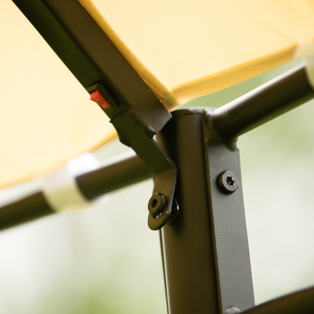 [VIDEO provided] U-style Outdoor Gazebo Steel Fabric Round Soft Top Gazebo，Outdoor Patio Dome Gazebo with Removable Curtains