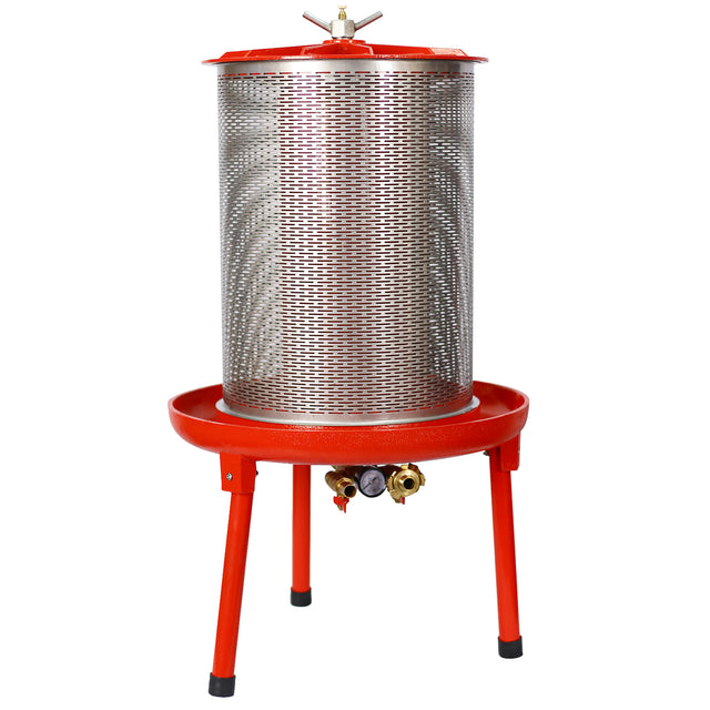 Hydraulic Fruit Wine Apple Press 5.3Gallon/20L -Stainless Steel for Wine Cider Making