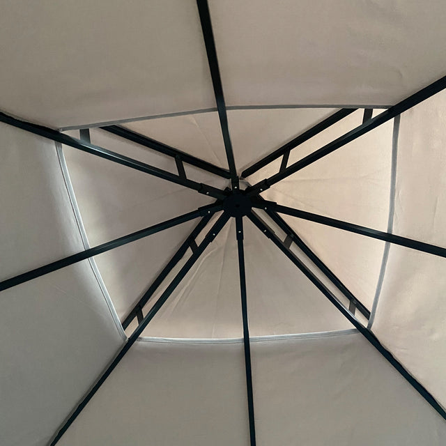 10x10 Ft Outdoor Patio Garden Gazebo Canopy, Outdoor Shading, Gazebo Tent With Curtains