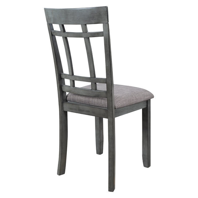 TOPMAX 6 Piece Wooden Dining Table set, Kitchen Table set with 4 Chairs and Bench, Farmhouse Rustic Style, Antique Graywash