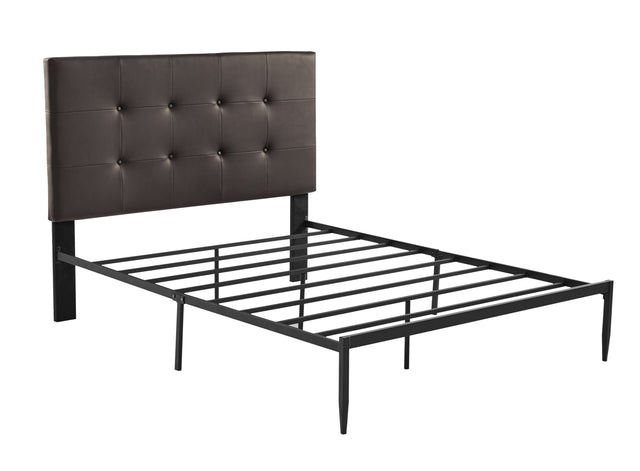 B112 Queen bed PVC cover haedboard with Sponge interlayer.  Strong iron frame with high temperature paint