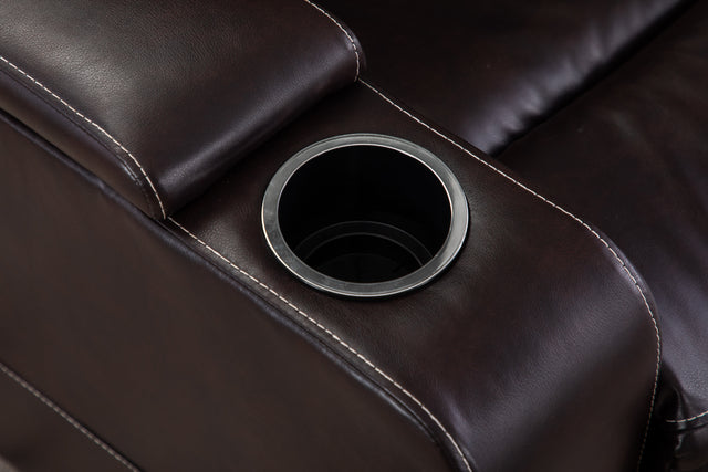 New Design PU Material With Cup Hold Storage USB Recliner