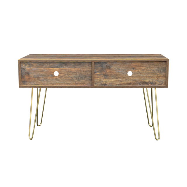 Modern Design TV stand stable Metal Legs  with 2 open shelves to put TV, DVD, router, books, and small ornaments,Espresso