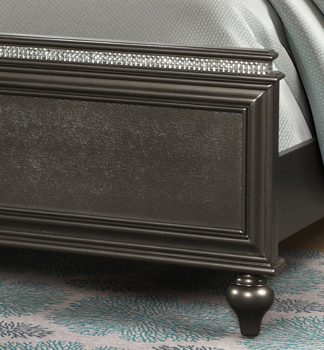 Ginger King 5-N LED Bedroom set made with Wood in Copper