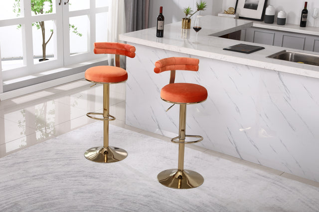 Bar Stools with Back and Footrest Counter Height Dining Chairs (2PCS/CTN)