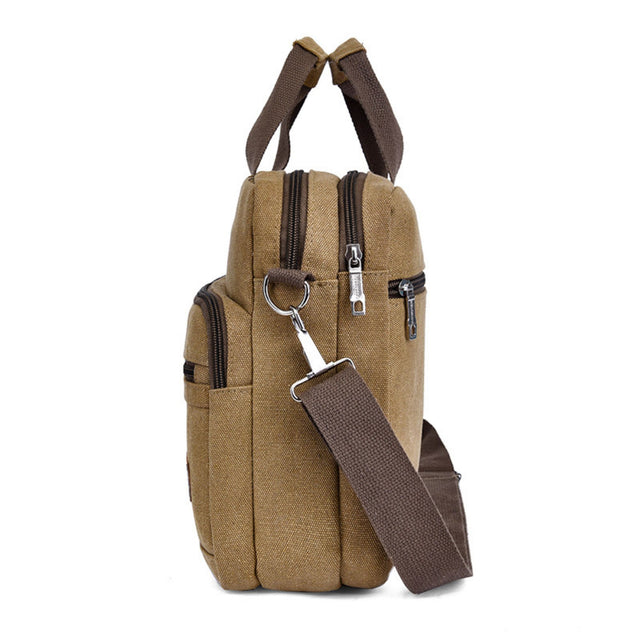 Men's crossbody bag, casual neutral solid color men's canvas one shoulder crossbody bag handbag