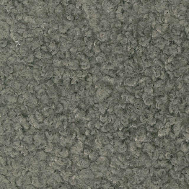 Golden Color Legs Upholstered teddy faux fur dining armrest chair set of 2 (Grey)