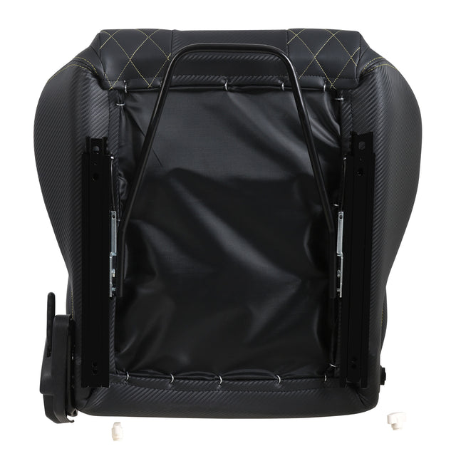 2-Piece Ergonomic Racing Seats with Adjustable Double Slides,PVC Racing Simulator Game Seats,Black