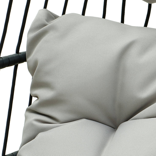 Patio Rattan Four Corners Single Hanging Egg Chair patio outdoor