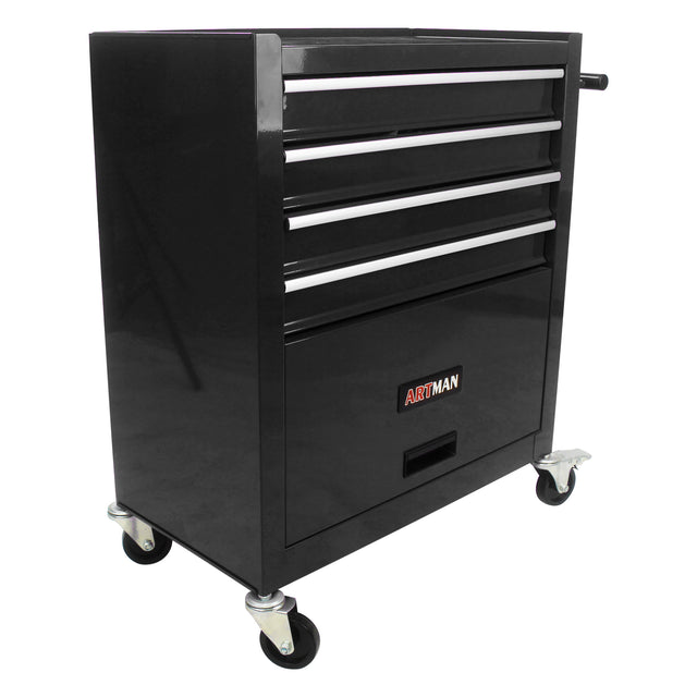 4 DRAWERS BLACK TOOL CABINET WITH TOOL SETS