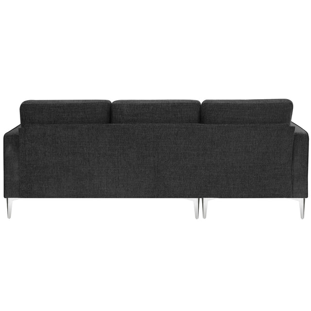 [VIDEO provided] [New]86" Convertible Sectional Sofa, Modern Chenille Fabric Sectional Sofa,  L-Shaped Couch 3-Seat Sofa Sectional with Reversible Chaise (2 Pillows)