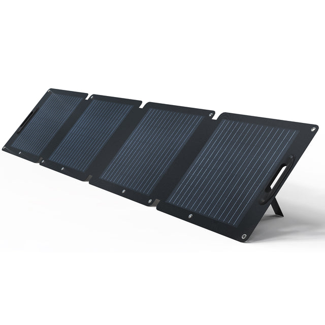 Portable monocrystalline silicon solar panel, black appearance, high light transmittance, 200W, can be connected in series or in parallel, multiple charging modes(For SKA100/SKA1500/SKA2500)