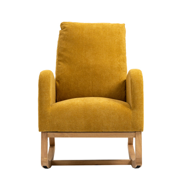 COOLMORE  living  room Comfortable  rocking chair  living room chair  Yellow