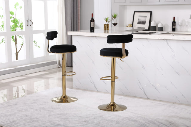 Bar Stools with Back and Footrest Counter Height Dining Chairs (2PCS/CTN)