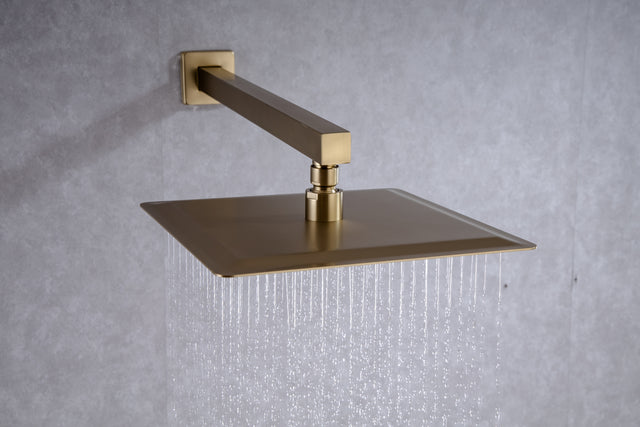 10 Inch Rain Shower Head System Shower Combo Set Bathroom Wall Mount Mixer Shower Faucet Rough-In Valve and Shower Arm Included