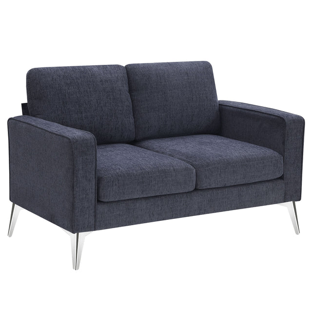[VIDEO provided] [New]Modern 3-Piece Sofa Sets with Sturdy Metal Legs,Chenille Upholstered Couches Sets Including 3-Seat Sofa, Loveseat and Single Chair for Living Room Furniture Set (1+2+3 Seat)