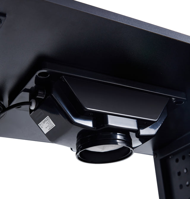 Manicure Table Nail Desk iron single Cabinet, Beauty Spa Salon Workstation w/ Wrist Rest, Lockable Cabinets,LED Lamp,Electric Downdraft Vent, 2 Cabinets, BLACK, 1SETS PER CTN