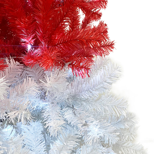 6FT Hinged Fraser Fir Artificial Fir Bent Top Christmas Tree, Xmas Tree Bendable Santa Hat Style Christmas Tree Holiday Decoration,1250 Lush Branch Tips, 300 LED Lights X-mas