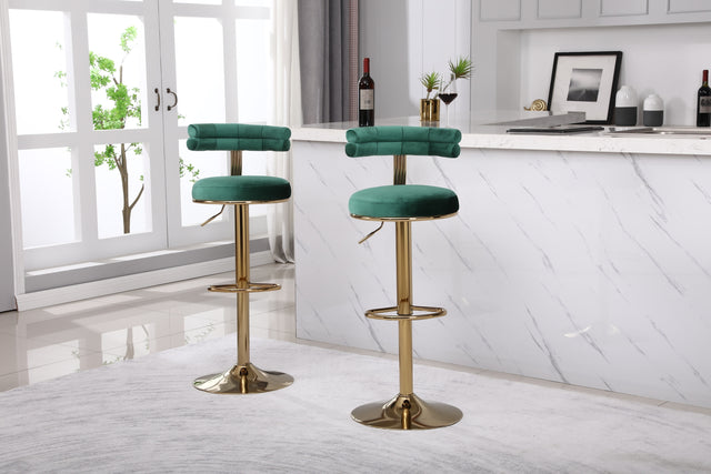 Bar Stools with Back and Footrest Counter Height Dining Chairs (2PCS/CTN)