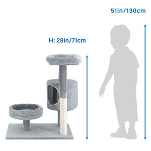 Cat Tree with Platform and Scratching Posts , Cat Tower for Indoor Cats