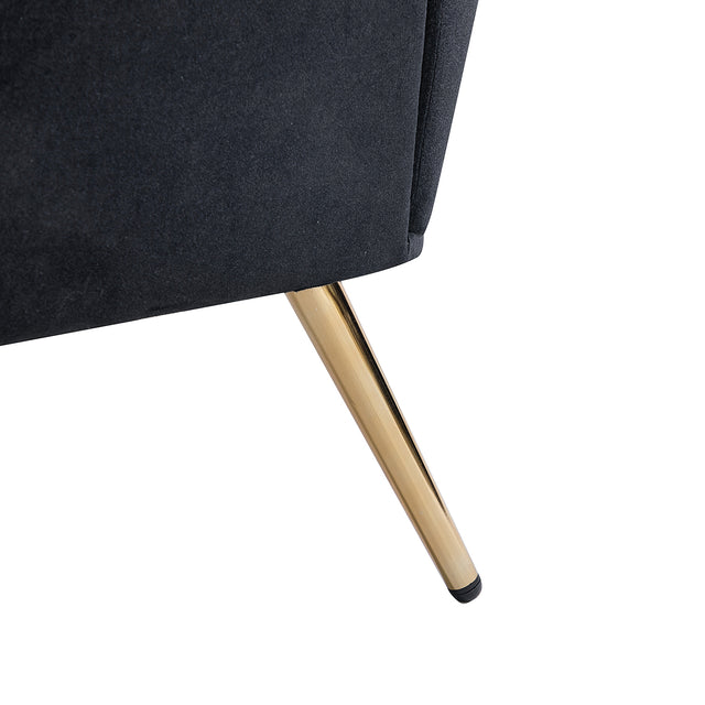 Pheneos 50" Loveseat with Tufted Wingback and Metal Legs