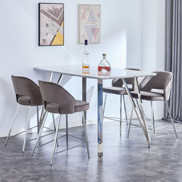 Bar table.Dining Table.Spacious MDF Top  Dining Table with plating Legs - Perfect for Bars and Gatherings at Home