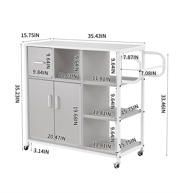 KITCH storage cabinet GRY, move with roller..