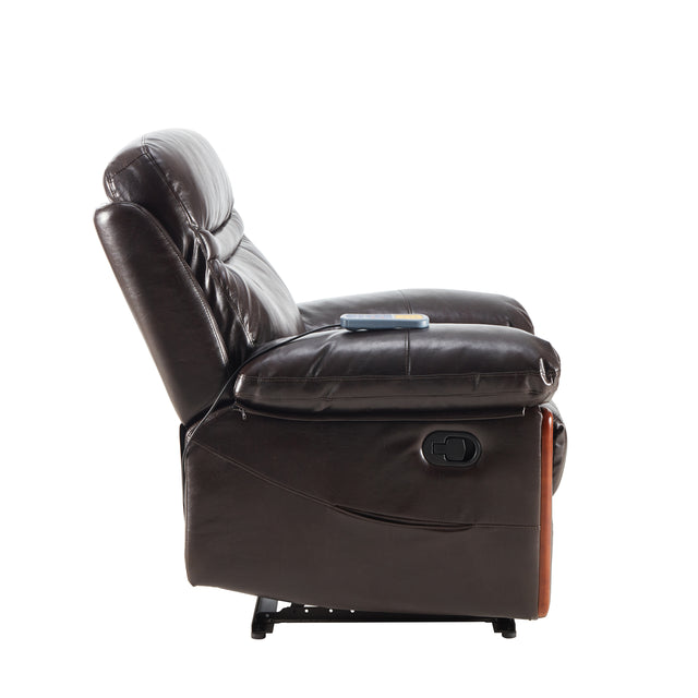Orisfur. Massage Recliner PU Leather Sofa Chair with Heating and Massage Vibrating  Function